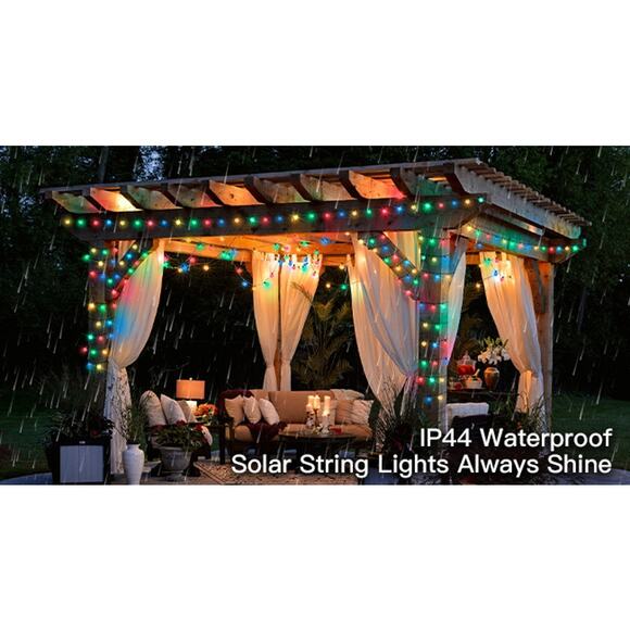 Suddus Solar String Lights 2 Pack 60 LED Multicolor Waterproof Outdoor Patio - Picture 8 of 12
